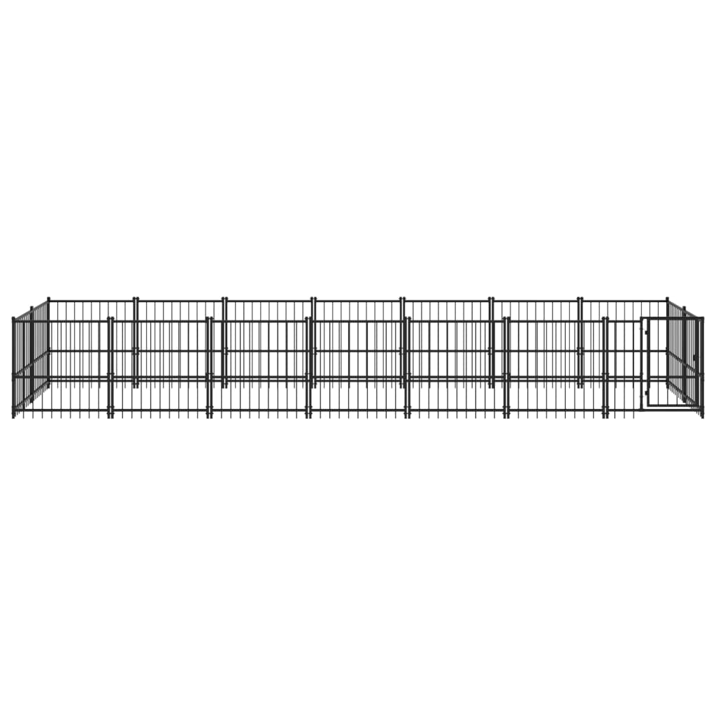Outdoor Dog Kennel Steel 13.14 m²
