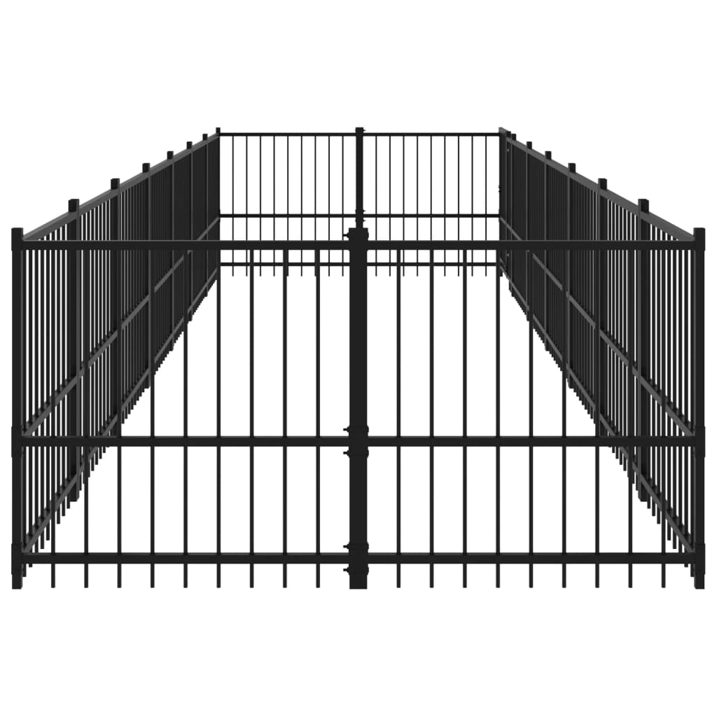 Outdoor Dog Kennel Steel 13.14 m²