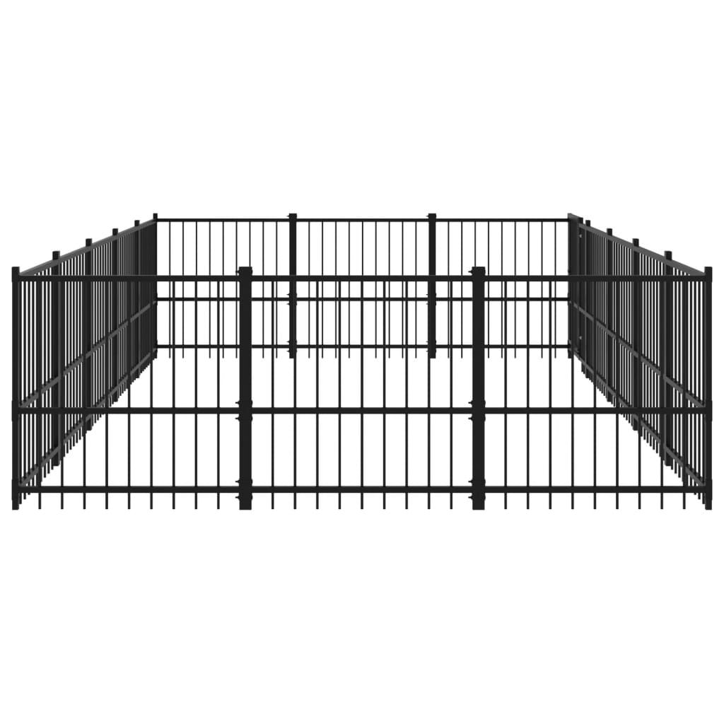 Outdoor Dog Kennel Steel 14.11 m²