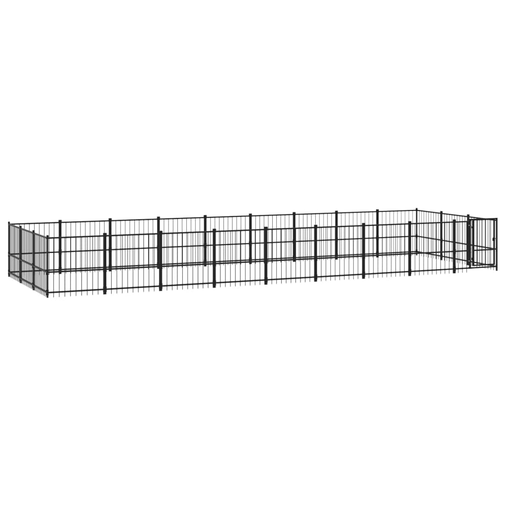 Outdoor Dog Kennel Steel 25.4 m²