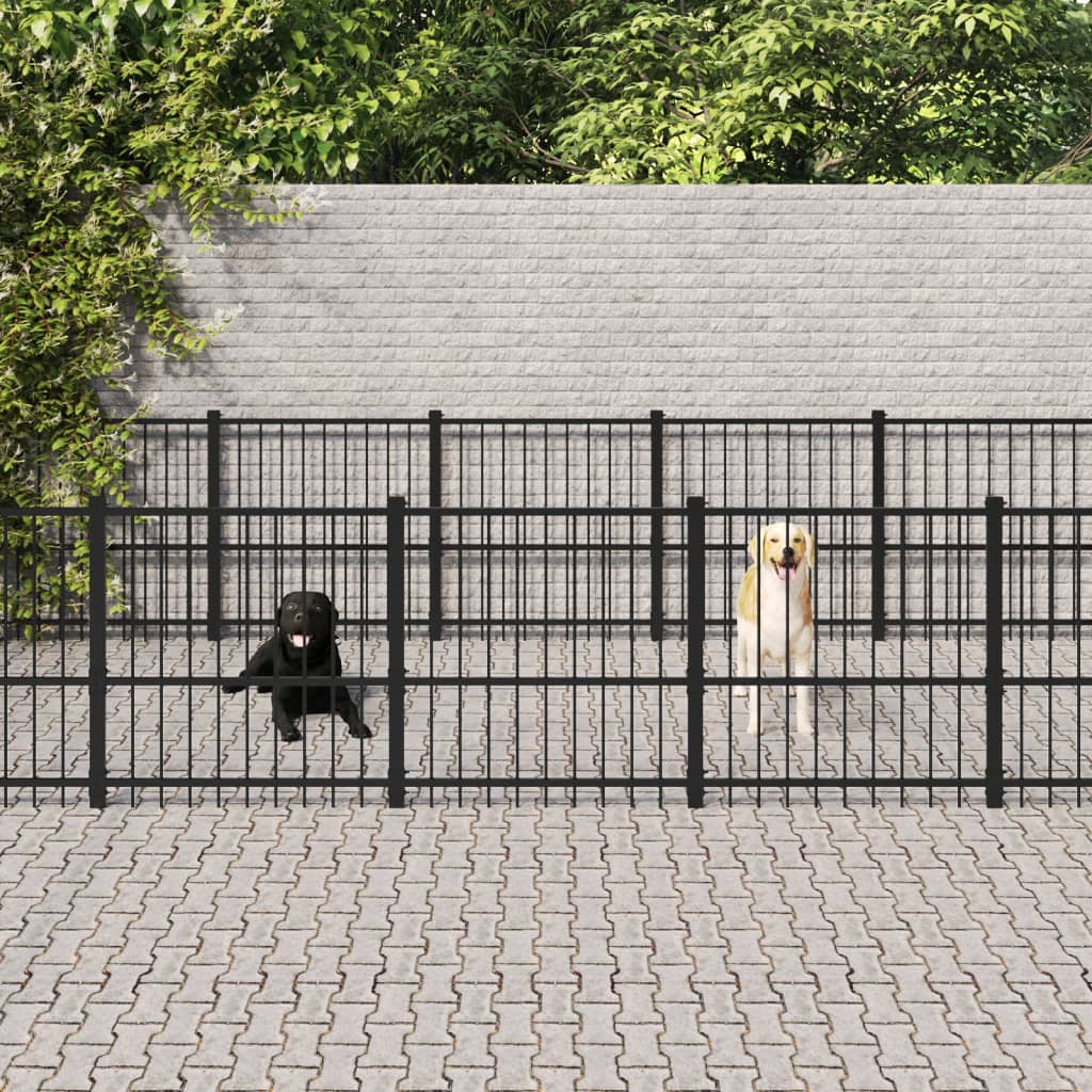 Outdoor Dog Kennel Steel 25.4 m²