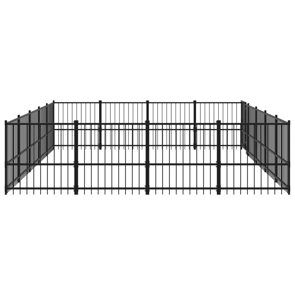 Outdoor Dog Kennel Steel 18.82 m²