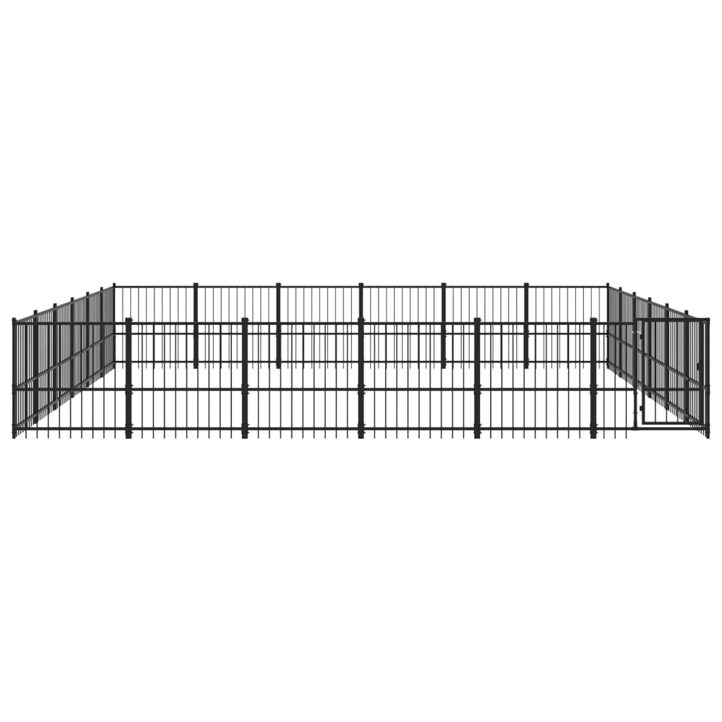 Outdoor Dog Kennel Steel 33.87 m²
