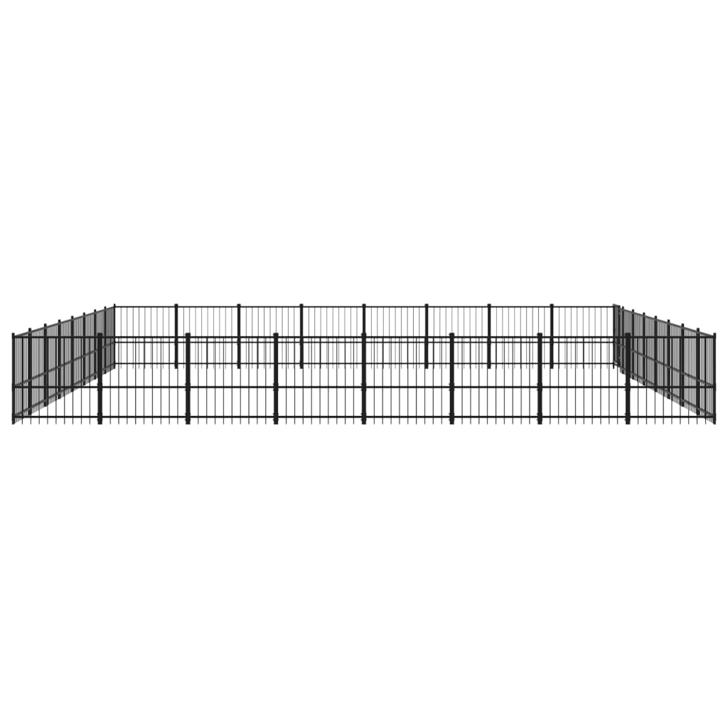 Outdoor Dog Kennel Steel 60.22 m²