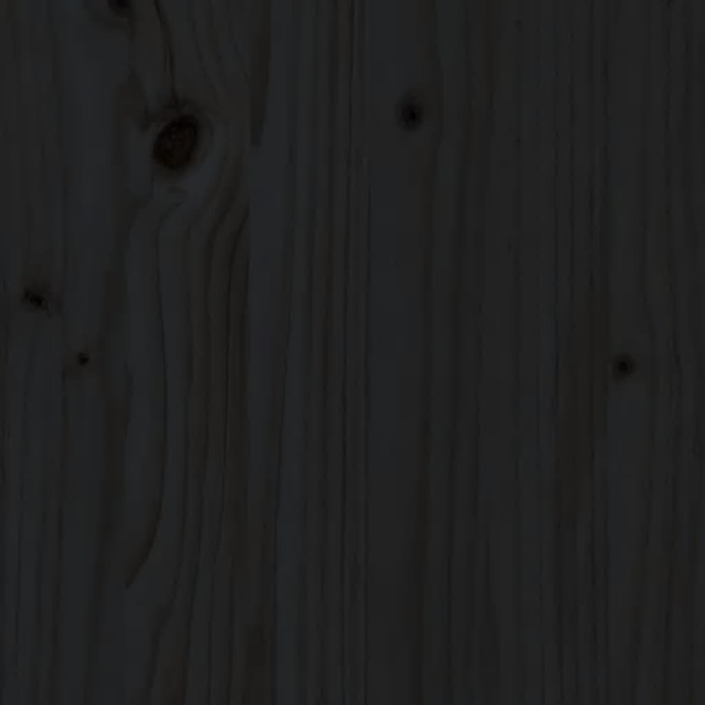 Outdoor Kitchen Doors 2 pcs Black 50x9x82 cm Solid Wood Pine