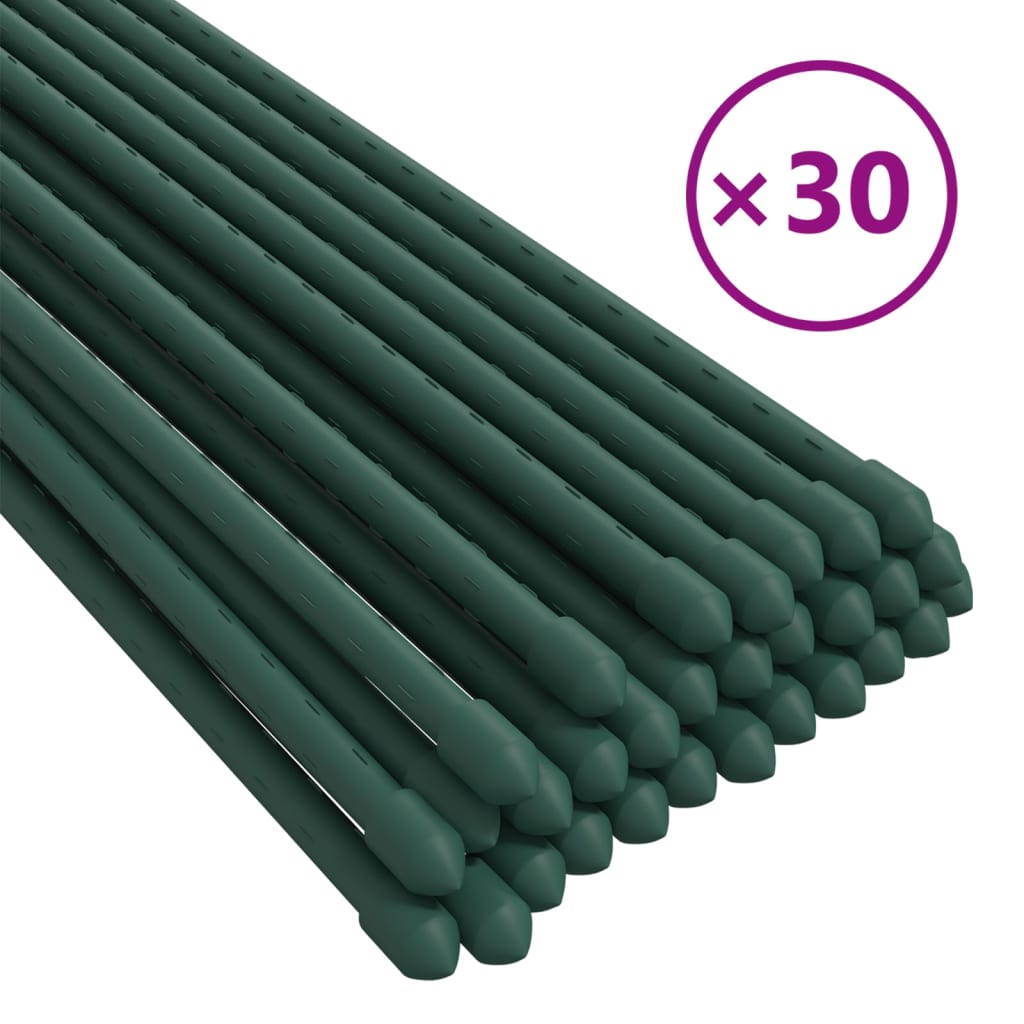Garden Plant Stakes 30 pcs Green 90 cm Steel
