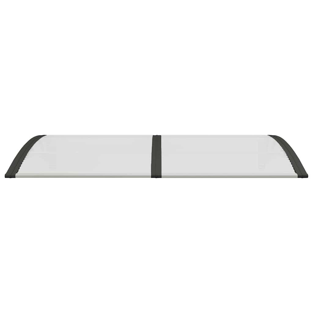 Door Canopy Black and Transparent 150x75 cm Polycarbonate