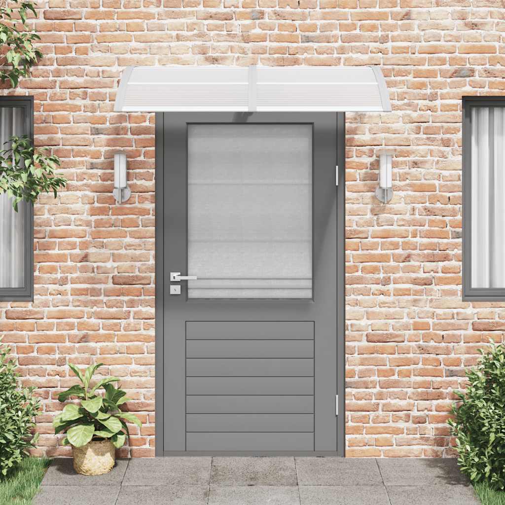 Door Canopy Grey 150x75 cm Polycarbonate