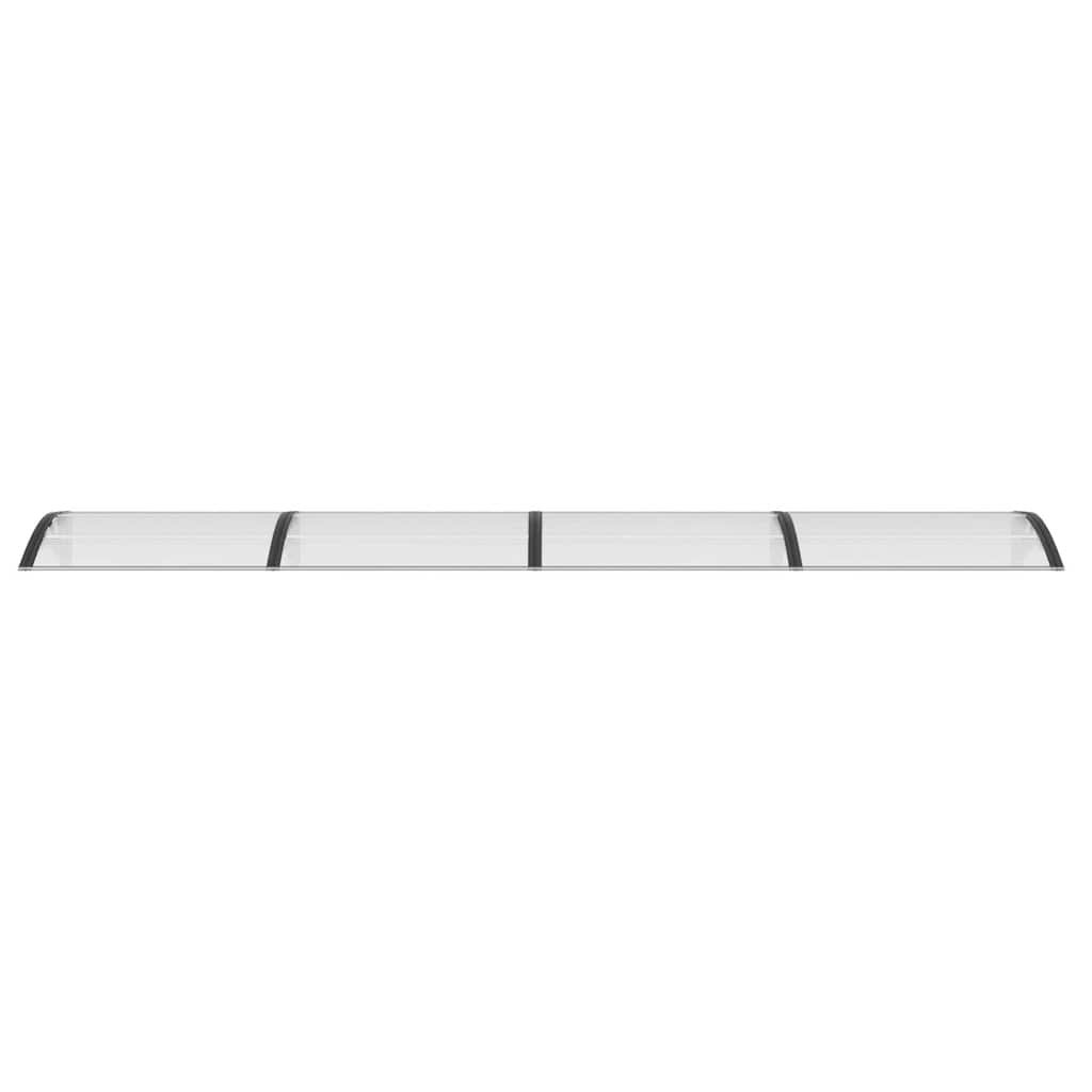 Door Canopy Black and Transparent 400x75 cm Polycarbonate