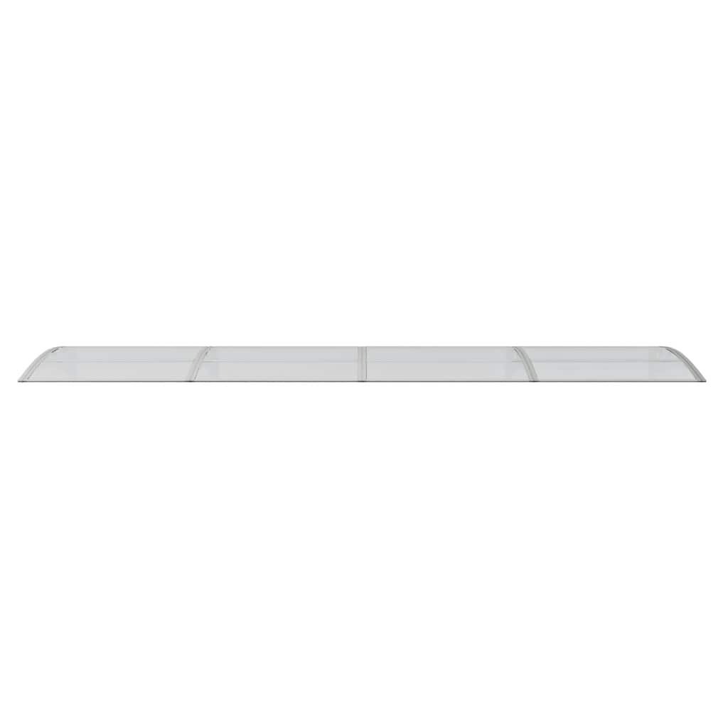 Door Canopy Grey and Transparent 400x75 cm Polycarbonate
