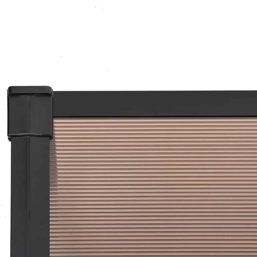Door Canopy Black 122x90 cm Polycarbonate