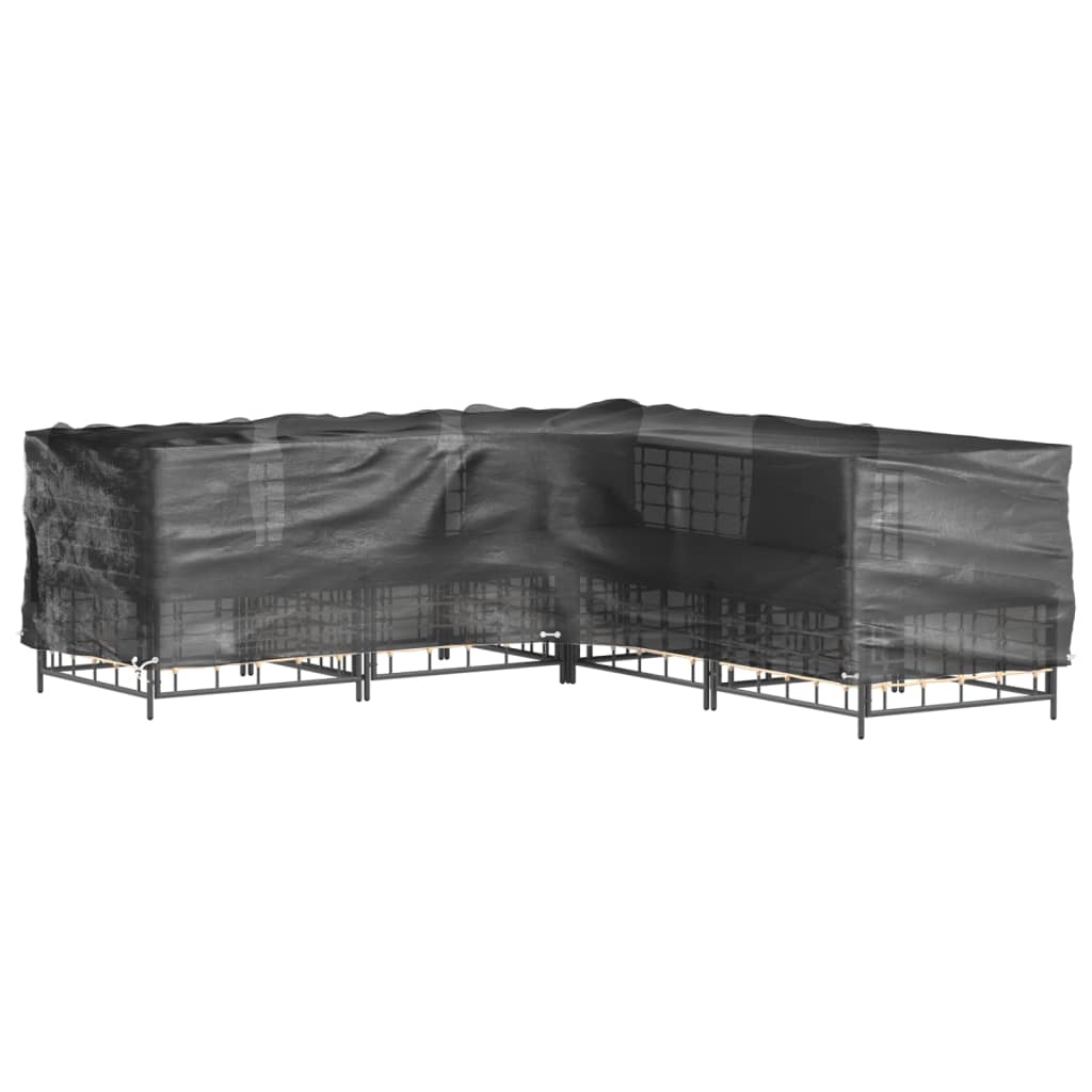 L-Shaped Garden Furniture Covers 2 pcs 16 Eyelets 250x250x70 cm
