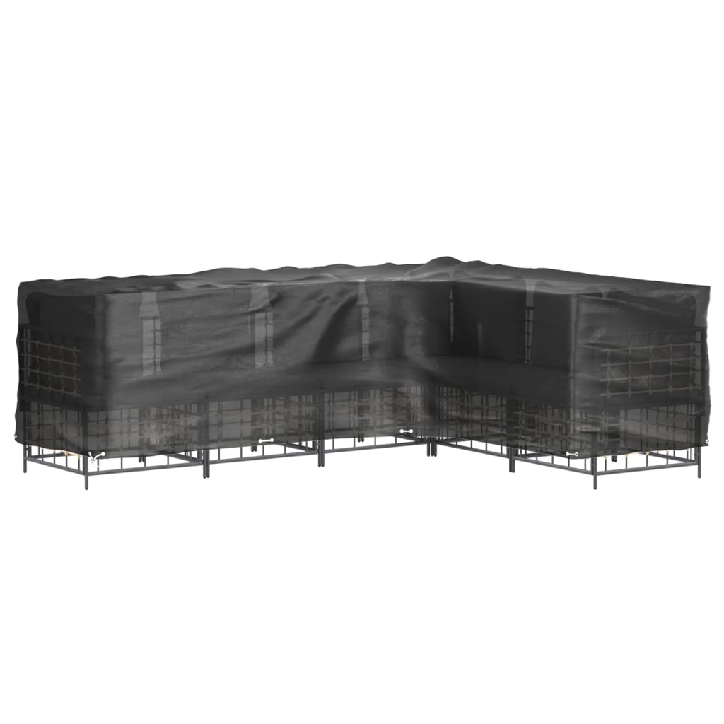 L-Shaped Garden Furniture Covers 2 pcs 18 Eyelets 285x220x80 cm