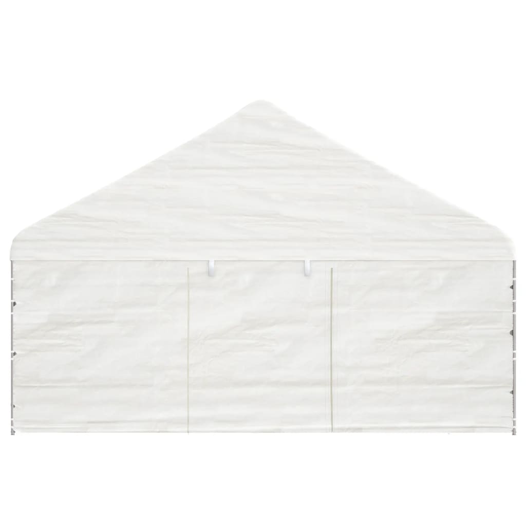 Gazebo with Roof White 6.69x5.88x3.75 m Polyethylene