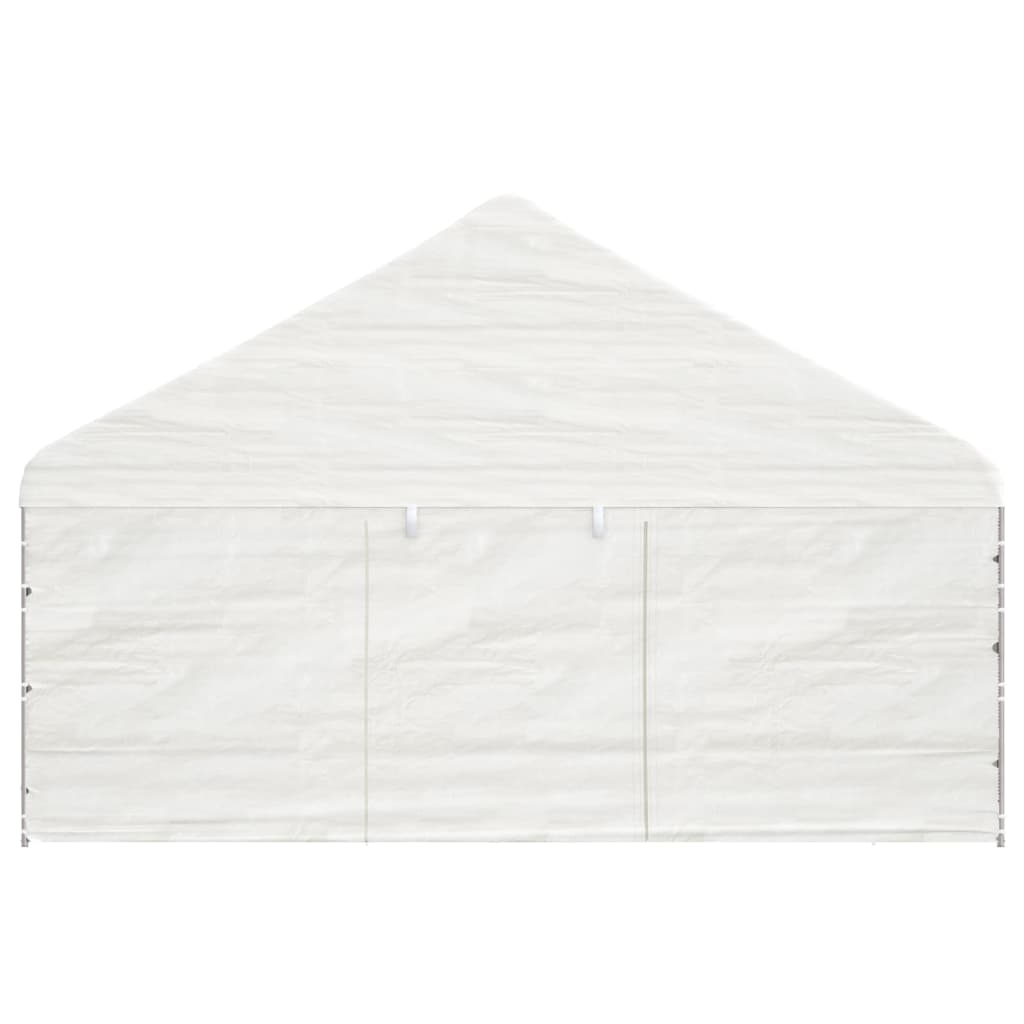 Gazebo with Roof White 8.92x5.88x3.75 m Polyethylene
