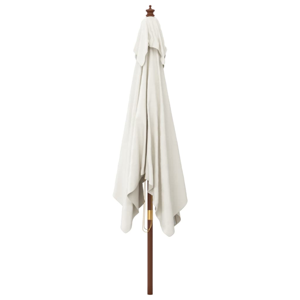 Garden Parasol with Wooden Pole Sand 300x300x273 cm