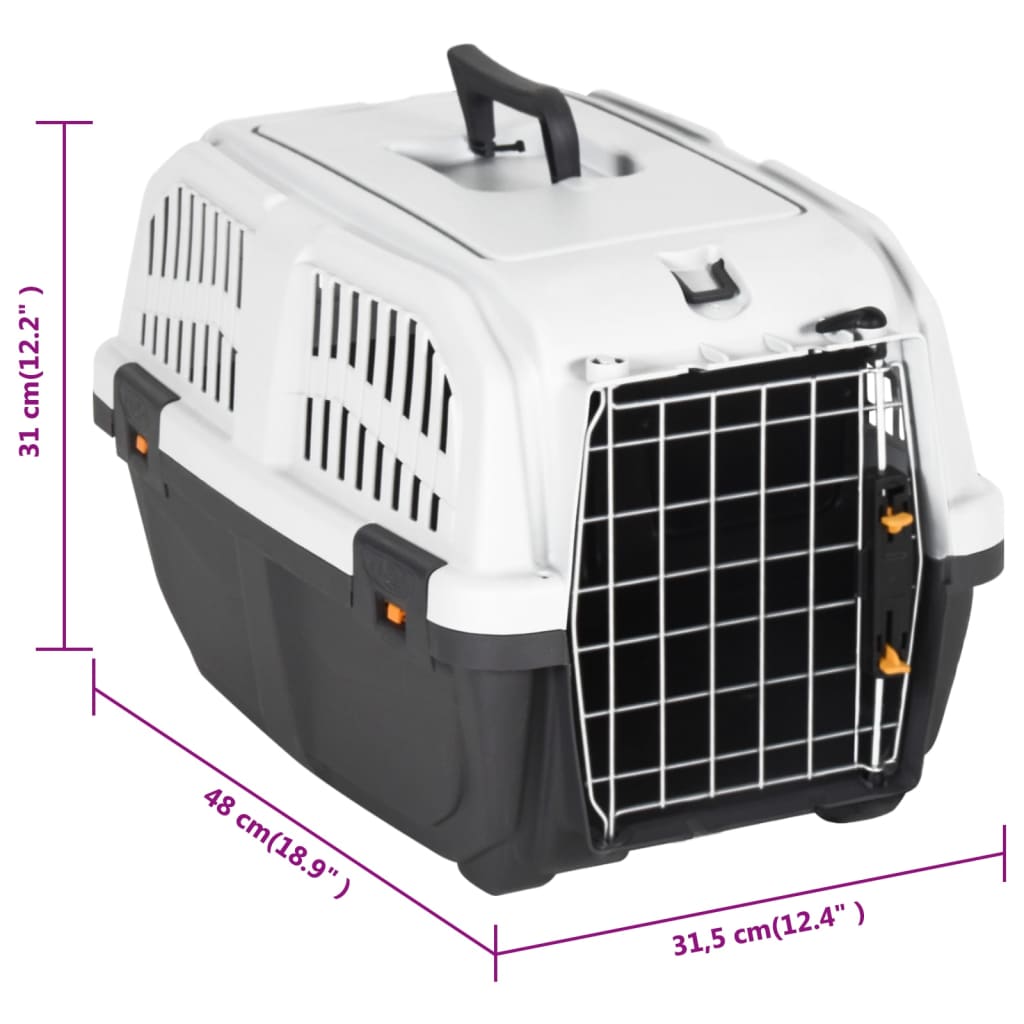 Pet Carrier with Metal Door 48x31.5x31 cm Polypropylene