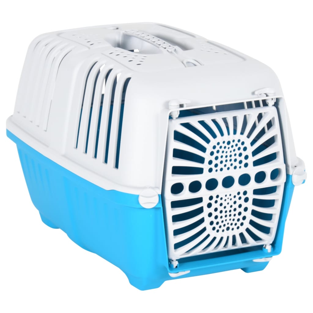 Pet Carrier White and Blue 48x31.5x33cm Polypropylene