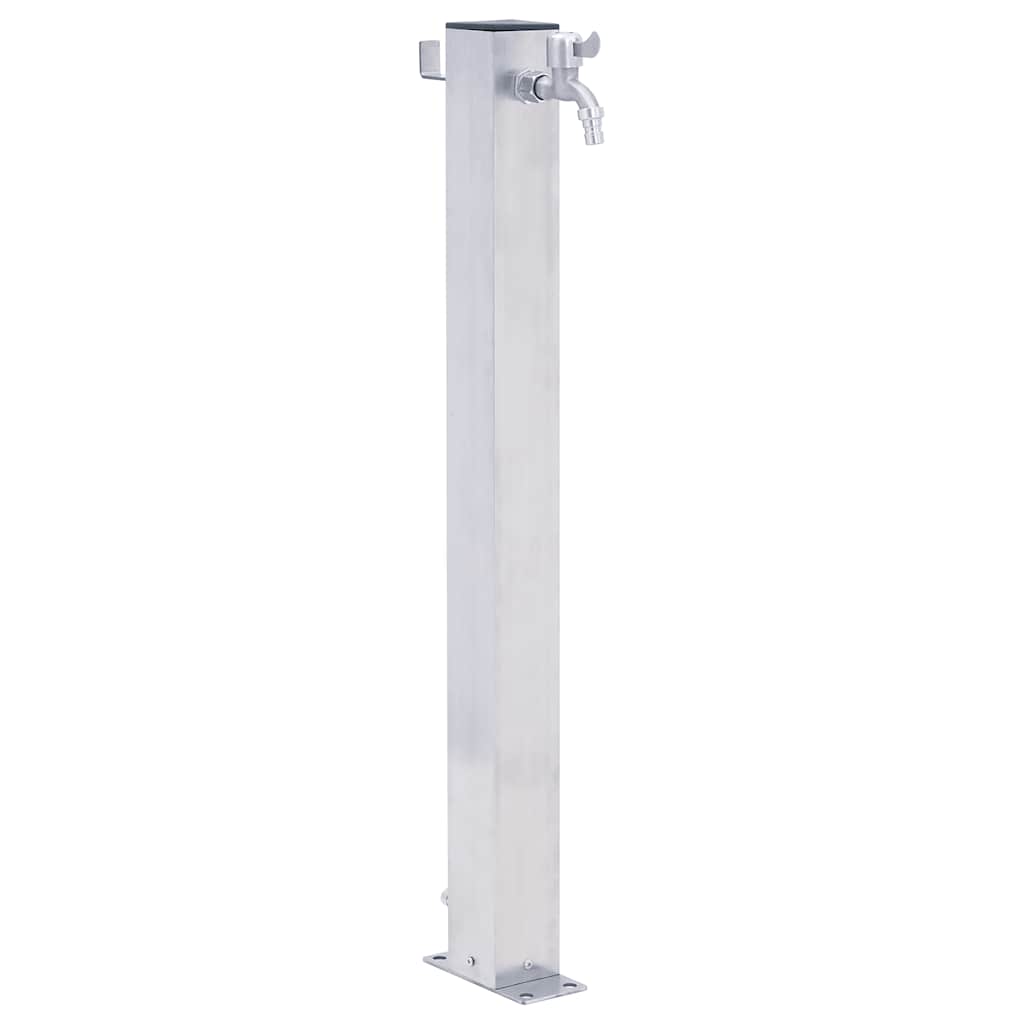 Garden Water Column 80 cm Stainless Steel Square