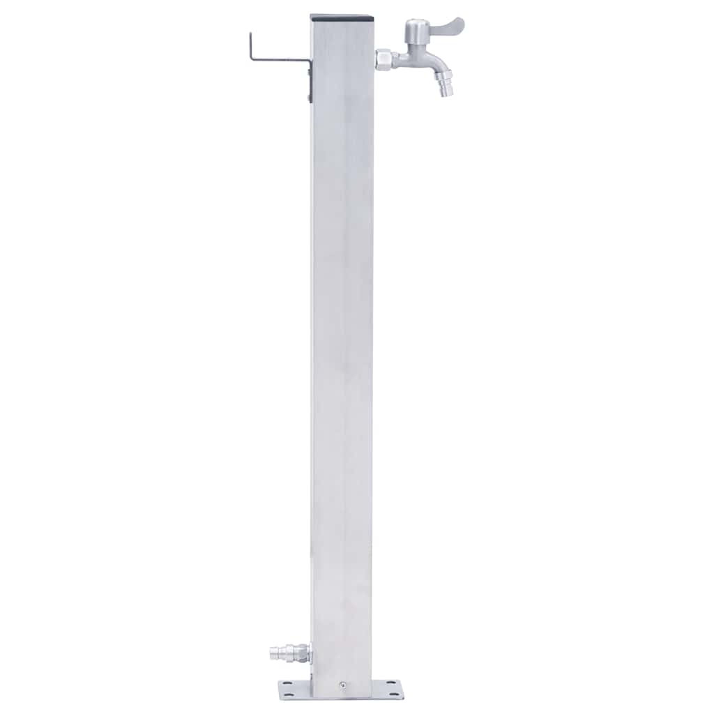 Garden Water Column 80 cm Stainless Steel Square