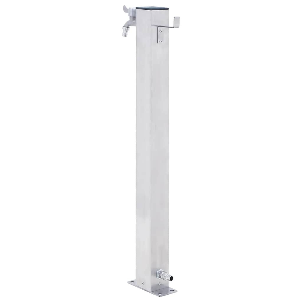 Garden Water Column 80 cm Stainless Steel Square