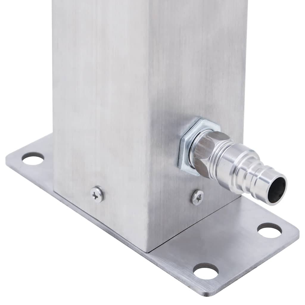 Garden Water Column 80 cm Stainless Steel Square