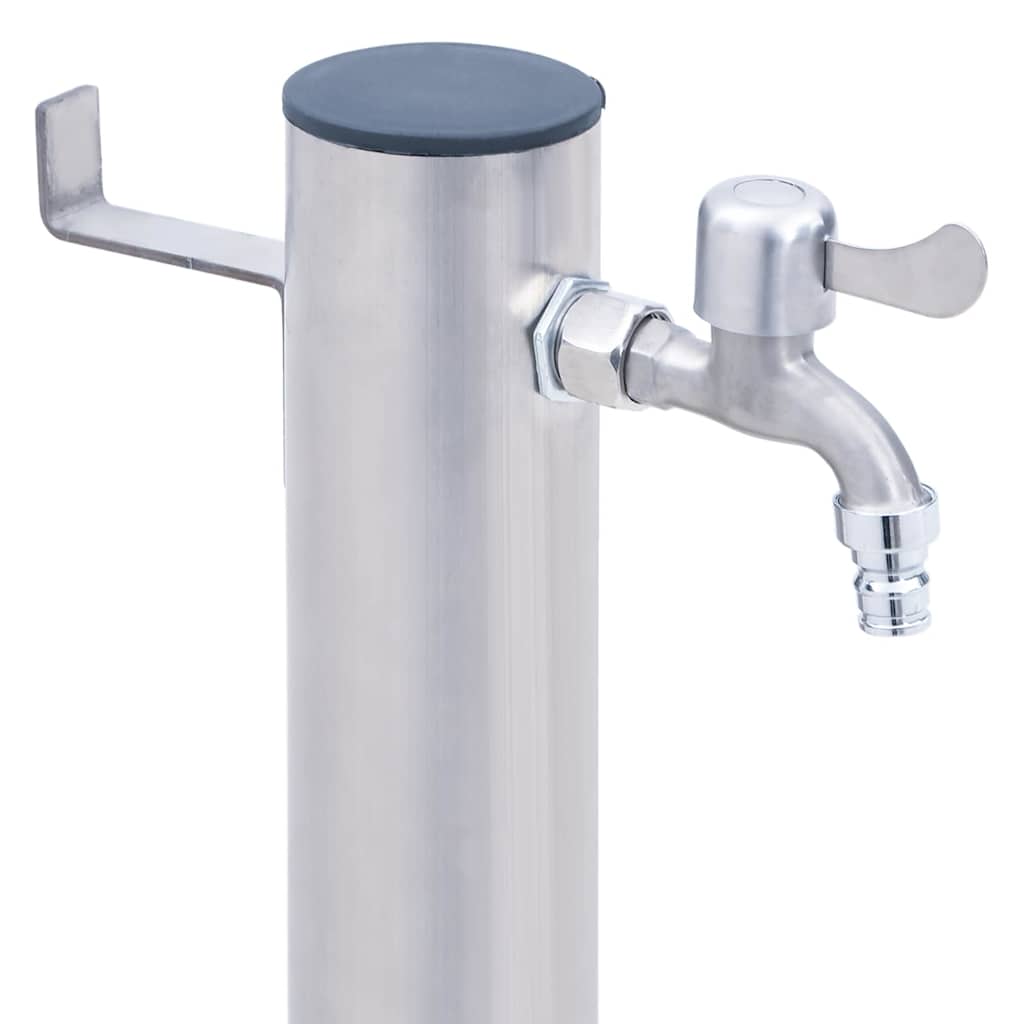 Garden Water Column 40 cm Stainless Steel Round