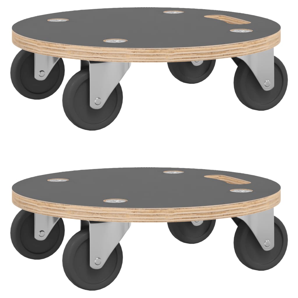 Transport Trolleys 2 pcs Round Ø38x11.5 cm