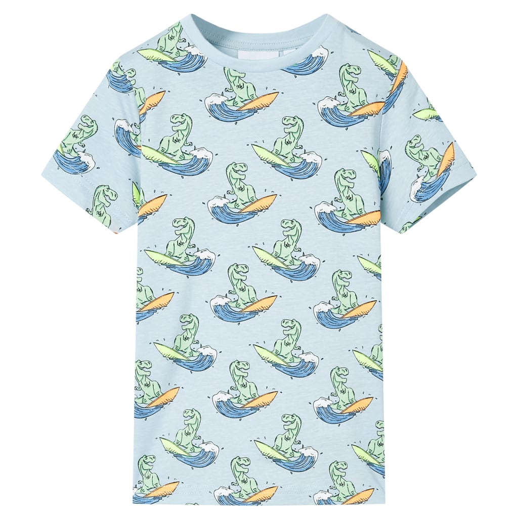 Kids' Pyjamas with Short Sleeves Light Blue 128