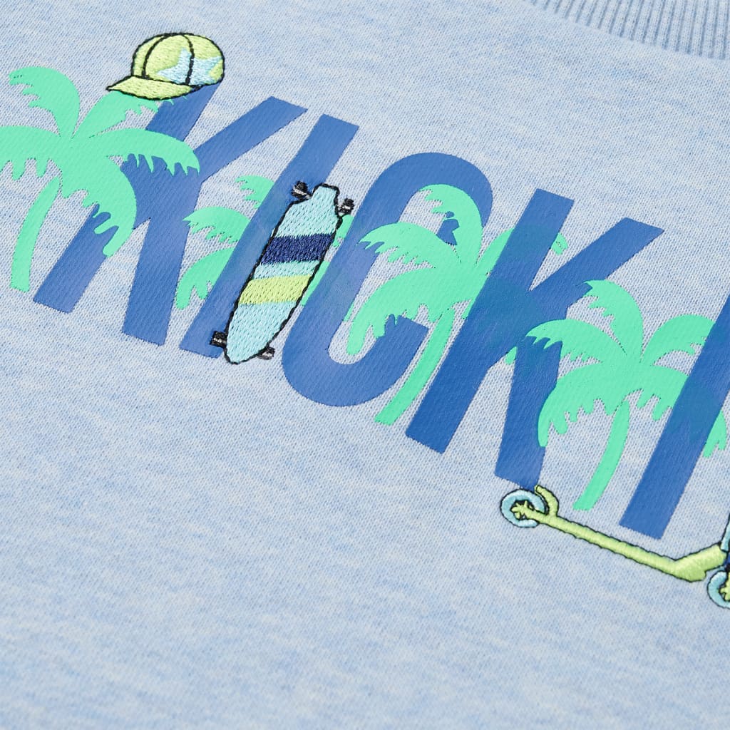 Kids' Sweatshirt Soft Blue Melange 92