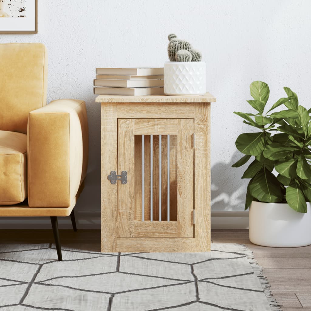 Dog Crate Furniture Sonoma Oak 45x62x59 cm Engineered Wood