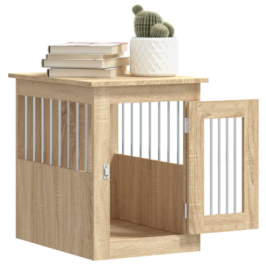 Dog Crate Furniture Sonoma Oak 45x62x59 cm Engineered Wood