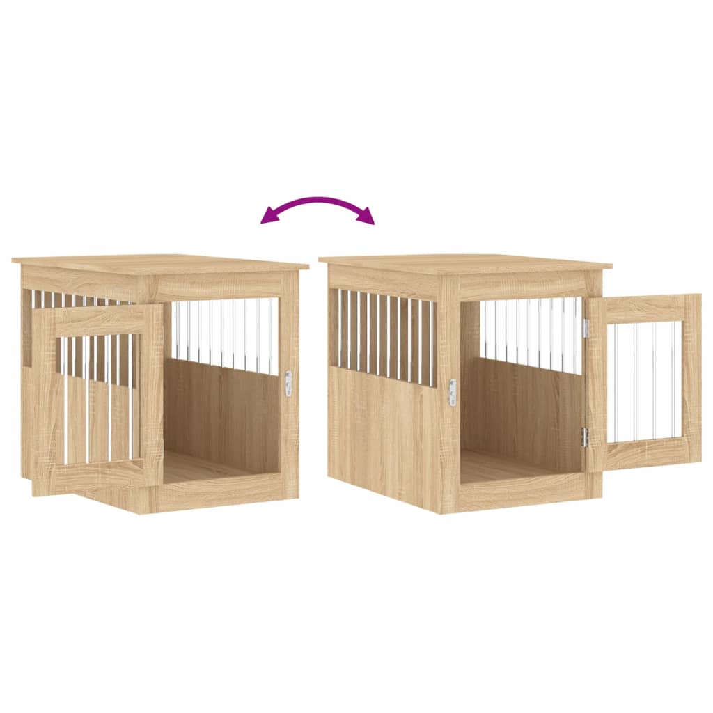 Dog Crate Furniture Sonoma Oak 55x75x65 cm Engineered Wood