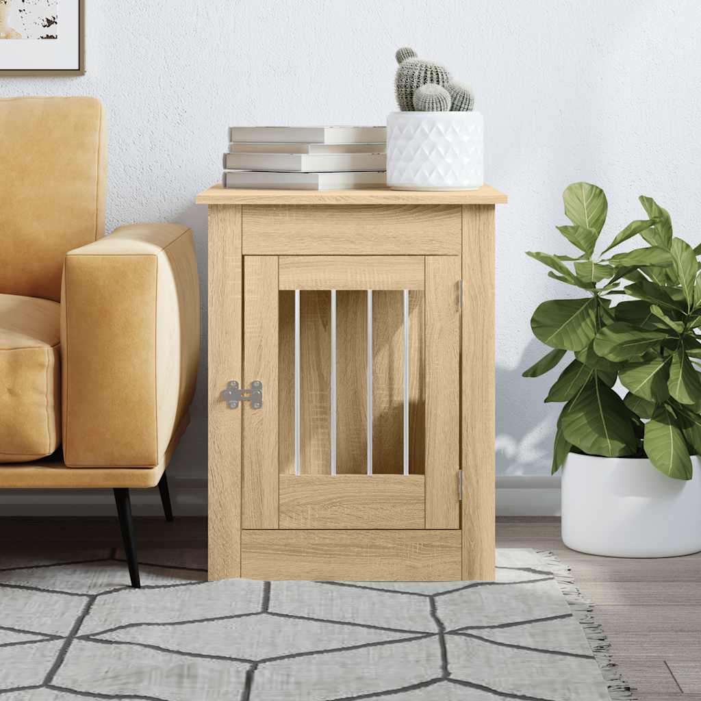 Dog Crate Furniture Sonoma Oak 55x80x68 cm Engineered Wood