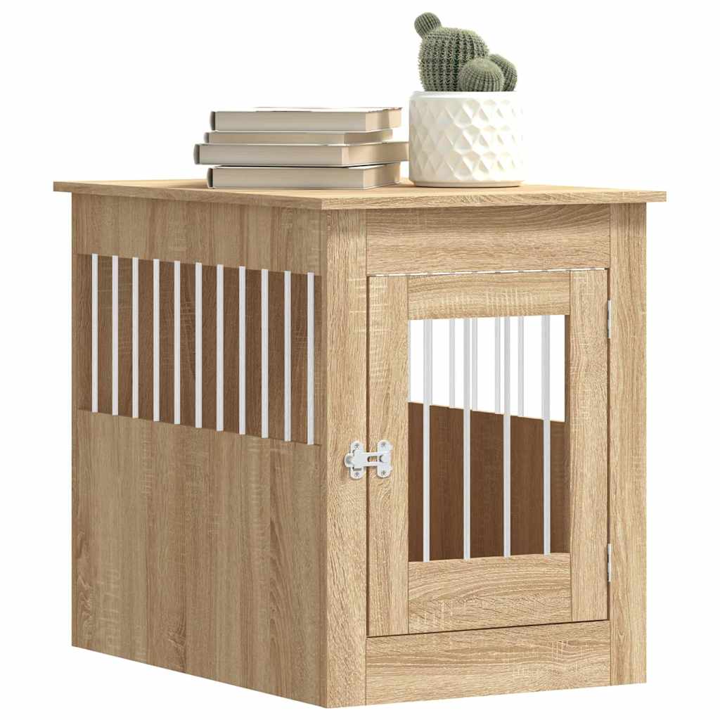 Dog Crate Furniture Sonoma Oak 55x80x68 cm Engineered Wood