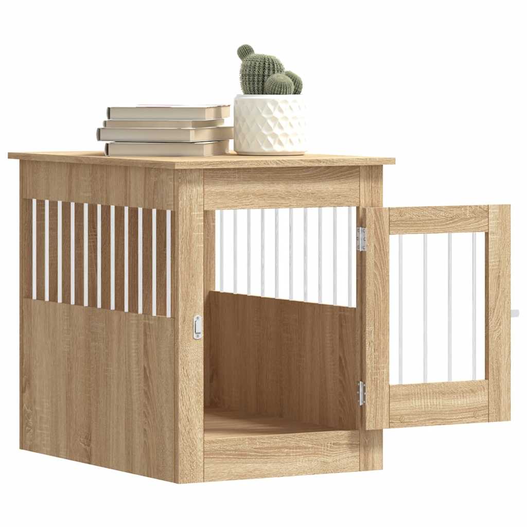 Dog Crate Furniture Sonoma Oak 55x80x68 cm Engineered Wood