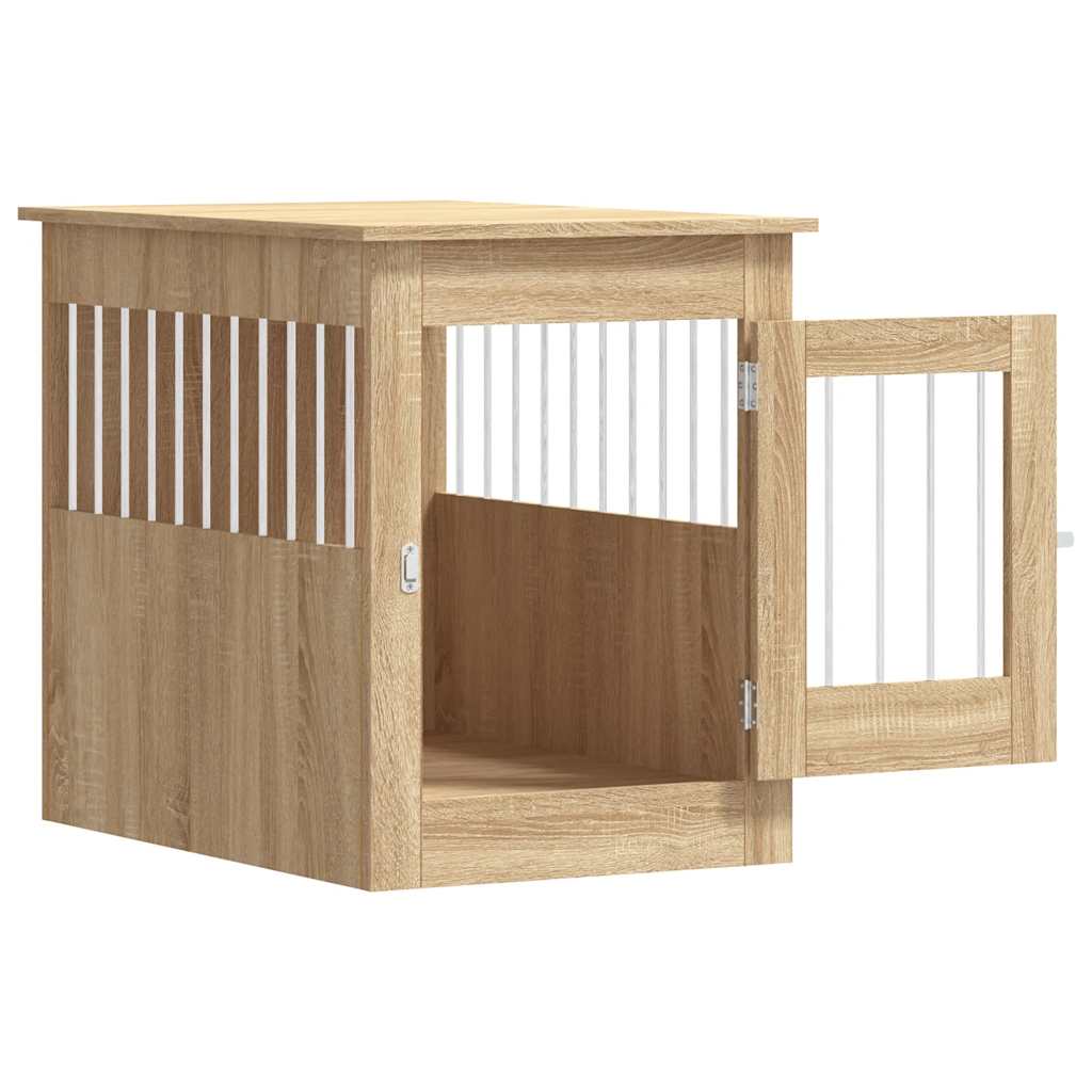 Dog Crate Furniture Sonoma Oak 55x80x68 cm Engineered Wood