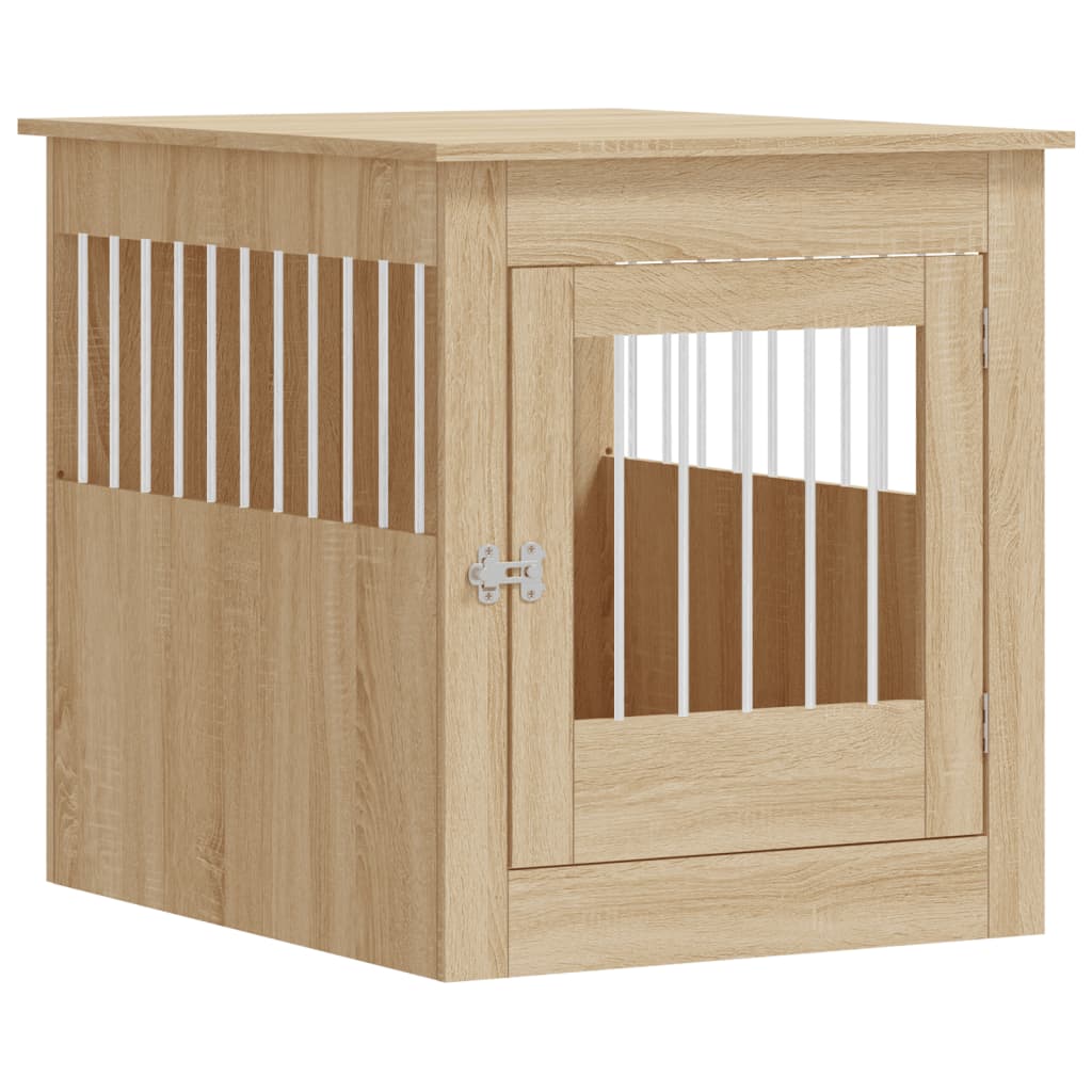 Dog Crate Furniture Sonoma Oak 64.5x80x71 cm Engineered Wood