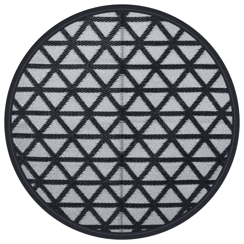 Outdoor Carpet ARAKIL Black Ø120 cm PP