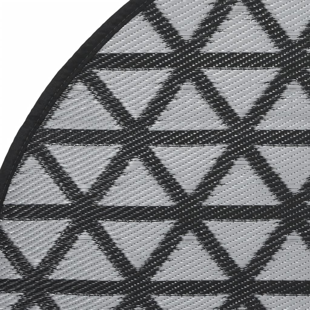 Outdoor Carpet ARAKIL Black Ø120 cm PP