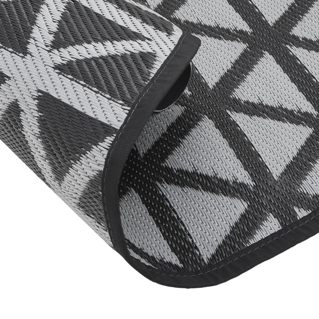 Outdoor Carpet ARAKIL Black Ø120 cm PP