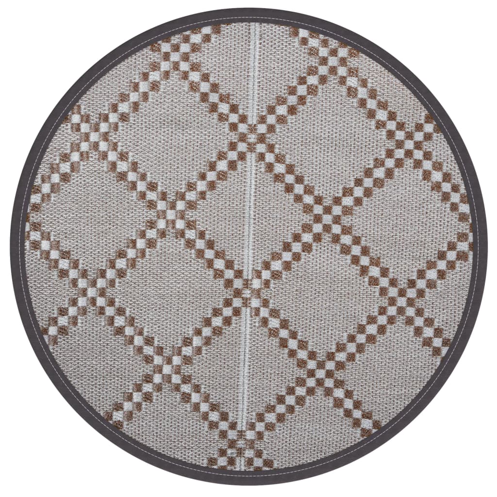 Outdoor Carpet ARAKIL Brown Ø160 cm PP