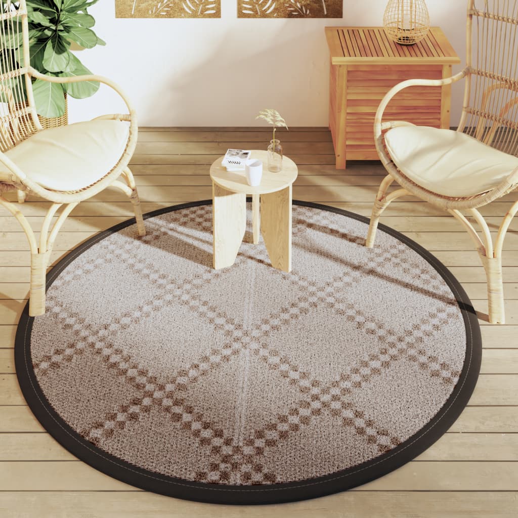 Outdoor Carpet ARAKIL Brown Ø160 cm PP