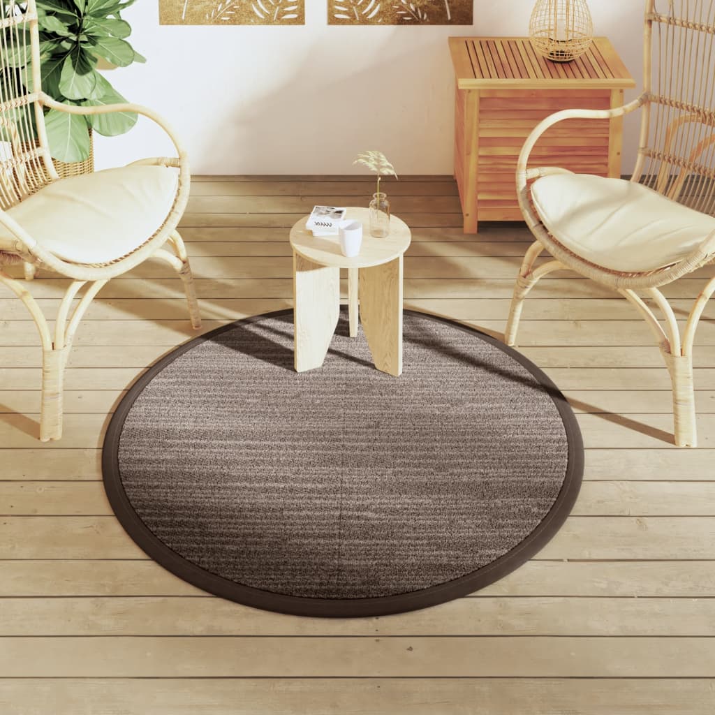 Outdoor Carpet ARAKIL Brown Ø120 cm PP