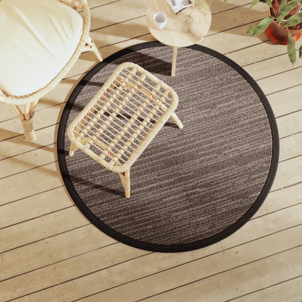 Outdoor Carpet ARAKIL Brown Ø120 cm PP