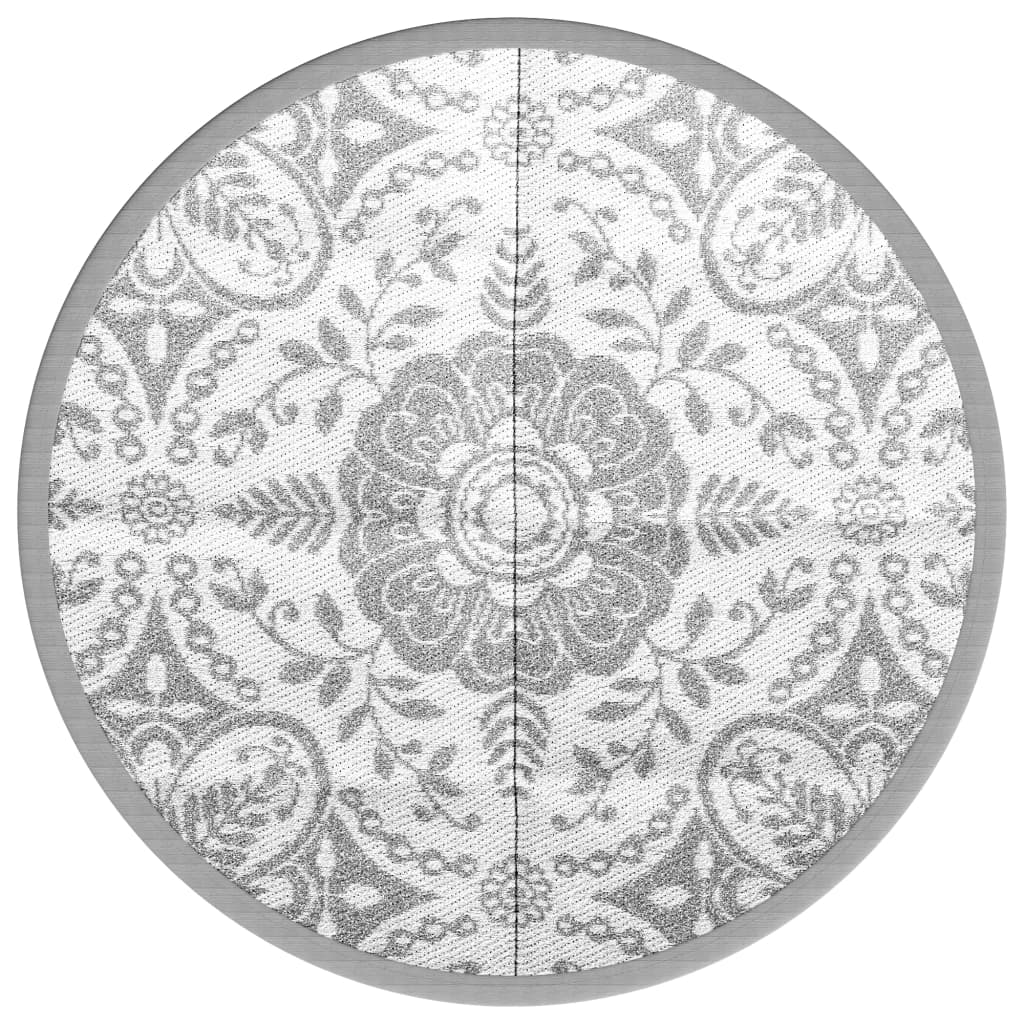Outdoor Carpet ARAKIL Light Grey Ø120 cm PP