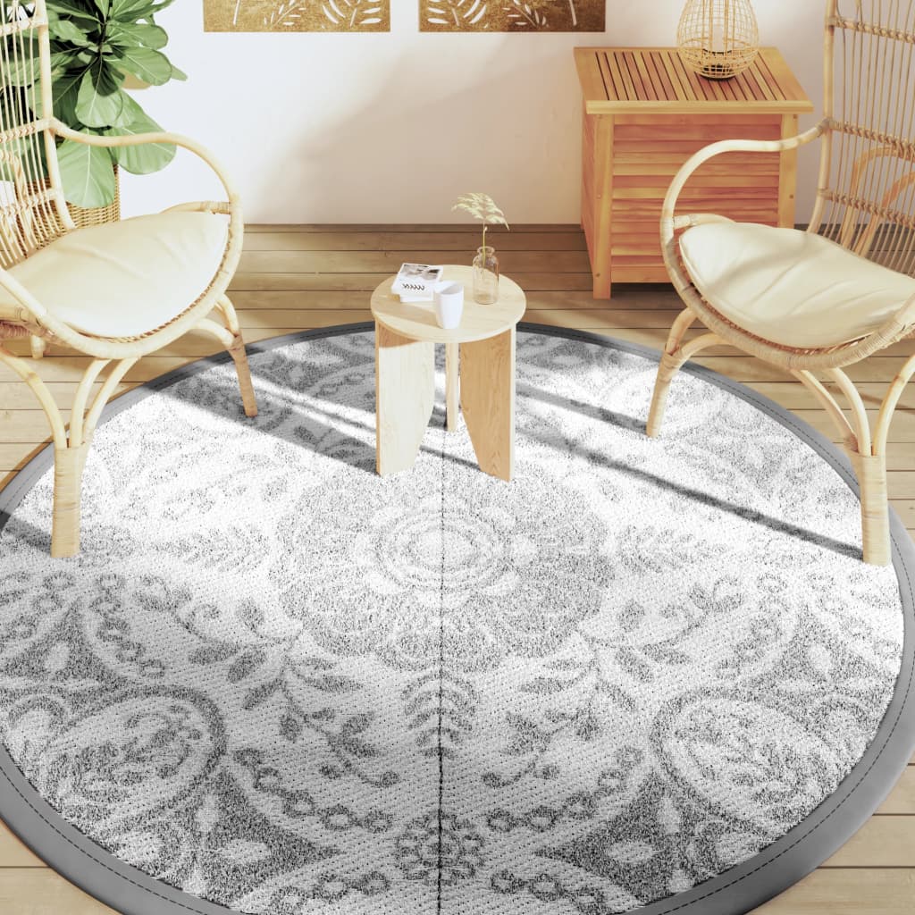 Outdoor Carpet ARAKIL Light Grey Ø200 cm PP