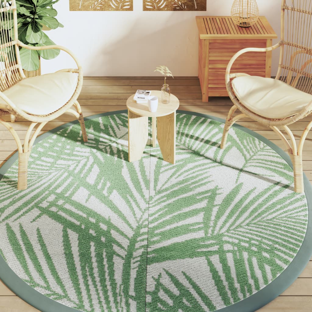 Outdoor Carpet ARAKIL Green Ø200 cm PP