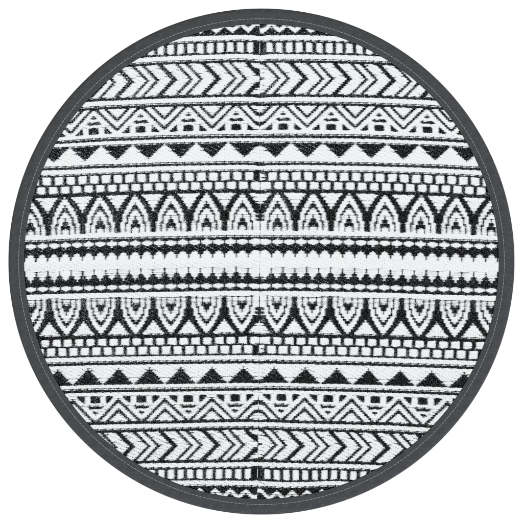 Outdoor Carpet ARAKIL Black Ø120 cm PP