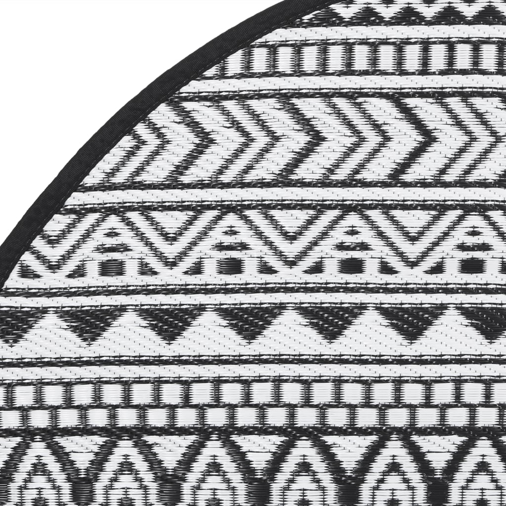 Outdoor Carpet ARAKIL Black Ø120 cm PP